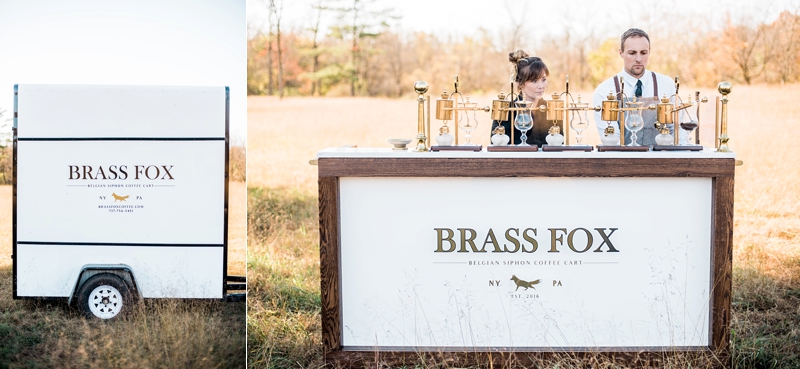 wedding coffee cart, Brass Fox Coffee
